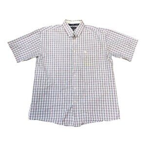 Wrangler George Strait XL Plaid Short Sleeve Button-Up Western Cowboy Shirt READ